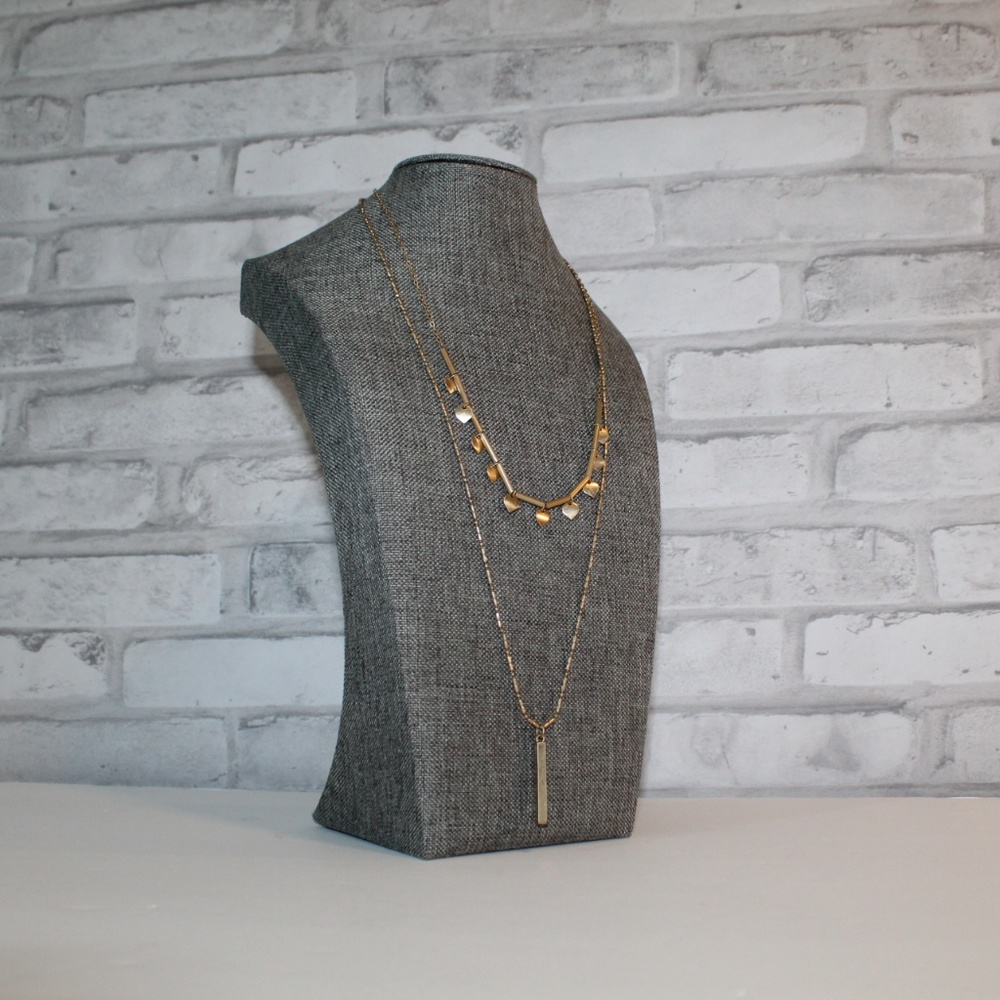 Simple Boho Layered GOLD Chain Long Necklace NWOT